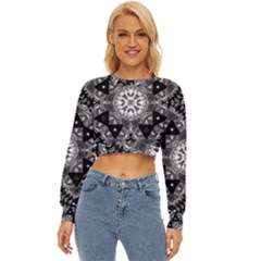 Mandala Calming Coloring Page Lightweight Long Sleeve Sweatshirt by Sarkoni