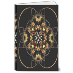 Fractal Stained Glass Ornate 8  X 10  Softcover Notebook