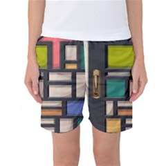 Door Stained Glass Stained Glass Women s Basketball Shorts