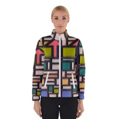 Door Stained Glass Stained Glass Women s Bomber Jacket by Sarkoni
