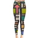 Door Stained Glass Stained Glass Inside Out Leggings View3