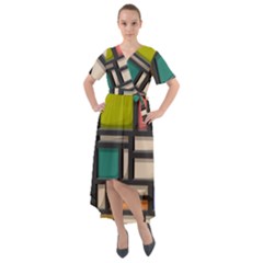 Door Stained Glass Stained Glass Front Wrap High Low Dress