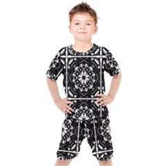 Kaleidoscope Mandala Art Kids  T-shirt And Shorts Set by Sarkoni