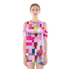 The Framework Paintings Square Shoulder Cutout One Piece Dress