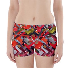 Maze Mazes Fabric Fabrics Color Boyleg Bikini Wrap Bottoms