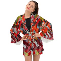 Maze Mazes Fabric Fabrics Color Long Sleeve Kimono