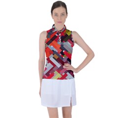 Maze Mazes Fabric Fabrics Color Women s Sleeveless Polo T-shirt by Sarkoni