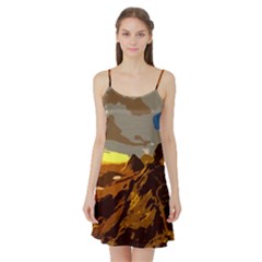 Scotland Monti Mountains Mountain Satin Night Slip