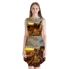 Scotland Monti Mountains Mountain Sleeveless Chiffon Dress  