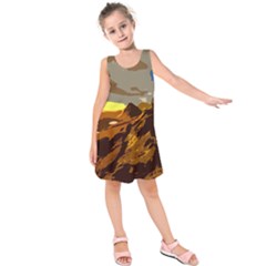 Scotland Monti Mountains Mountain Kids  Sleeveless Dress