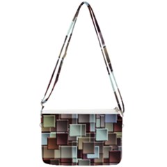 Texture Artwork Mural Murals Art Double Gusset Crossbody Bag by Sarkoni