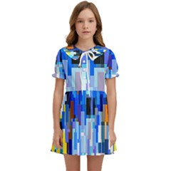 Color Colors Abstract Colorful Kids  Sweet Collar Dress by Sarkoni