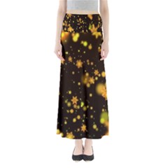 Background Black Blur Colorful Full Length Maxi Skirt
