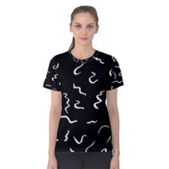 Scribbles Lines Drawing Picture Women s Cotton T-shirt