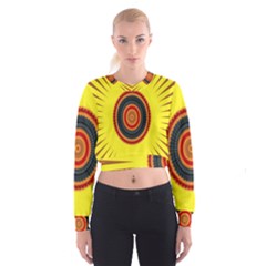 Art Decoration Wallpaper Bright Cropped Sweatshirt