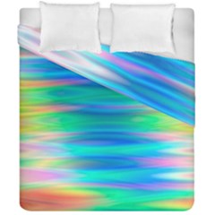 Wave Rainbow Bright Texture Duvet Cover Double Side (california King Size)