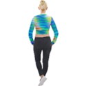 Wave Rainbow Bright Texture Long Sleeve Cropped Velvet Jacket View2