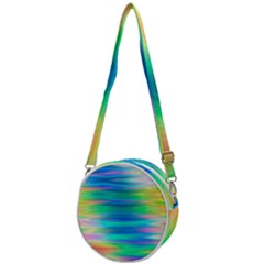 Wave Rainbow Bright Texture Crossbody Circle Bag