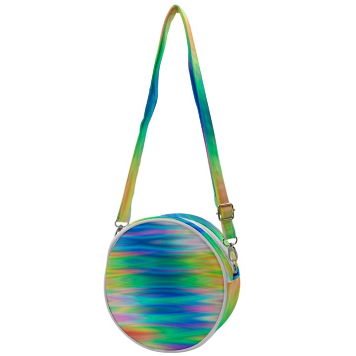 Wave Rainbow Bright Texture Crossbody Circle Bag