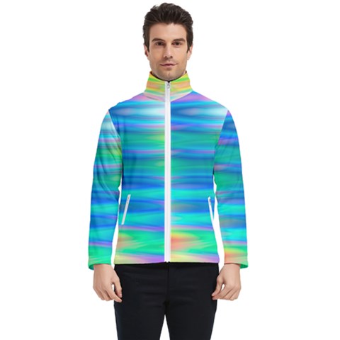 Wave Rainbow Bright Texture Men s Bomber Jacket by Sarkoni