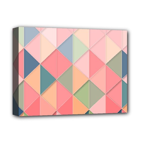 Background Geometric Triangle Deluxe Canvas 16  X 12  (stretched)  by Sarkoni