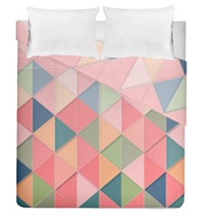 Background Geometric Triangle Duvet Cover Double Side (queen Size)