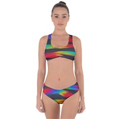 Colorful Background Criss Cross Bikini Set