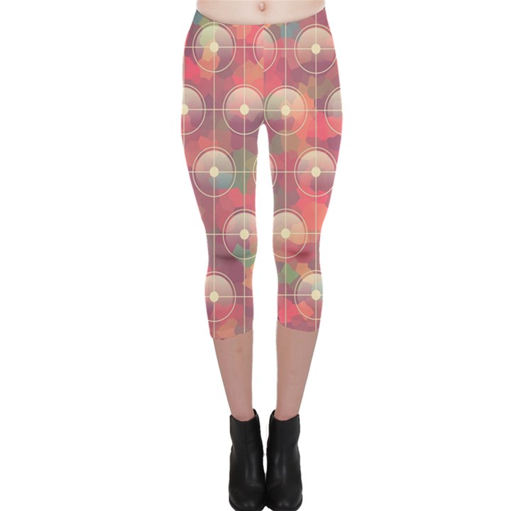 Colorful Background Abstract Capri Leggings 
