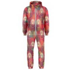 Colorful Background Abstract Hooded Jumpsuit (men)