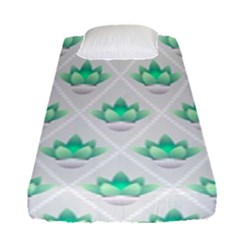Plant Pattern Green Leaf Flora Fitted Sheet (Single Size)