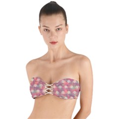 Colorful Background Abstract Twist Bandeau Bikini Top