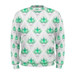 Plant Pattern Green Leaf Flora Men s Sweatshirt