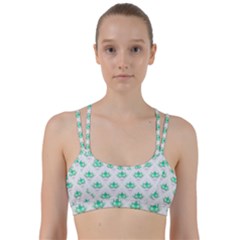 Plant Pattern Green Leaf Flora Line Them Up Sports Bra