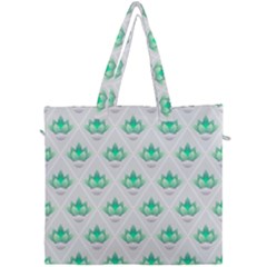 Plant Pattern Green Leaf Flora Canvas Travel Bag