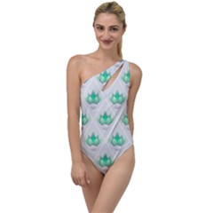 Plant Pattern Green Leaf Flora To One Side Swimsuit