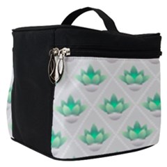 Plant Pattern Green Leaf Flora Make Up Travel Bag (Small)