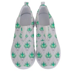 Plant Pattern Green Leaf Flora No Lace Lightweight Shoes