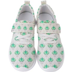 Plant Pattern Green Leaf Flora Men s Velcro Strap Shoes