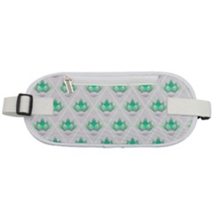 Plant Pattern Green Leaf Flora Rounded Waist Pouch by Sarkoni