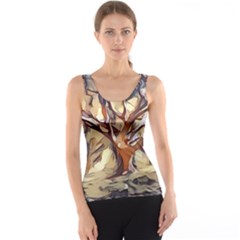 Tree Forest Woods Nature Landscape Women s Basic Tank Top