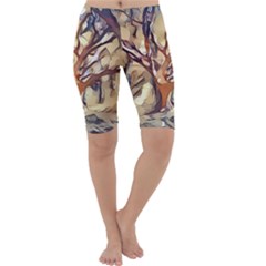 Tree Forest Woods Nature Landscape Cropped Leggings 