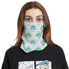 Plant Pattern Green Leaf Flora Face Covering Bandana (Two Sides)