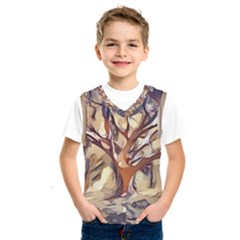 Tree Forest Woods Nature Landscape Kids  Basketball Tank Top