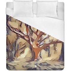 Tree Forest Woods Nature Landscape Duvet Cover (California King Size)