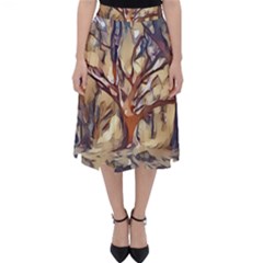 Tree Forest Woods Nature Landscape Classic Midi Skirt