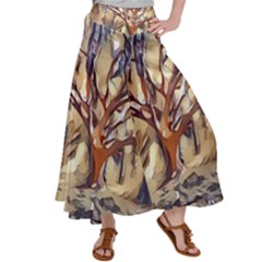 Tree Forest Woods Nature Landscape Women s Satin Palazzo Pants