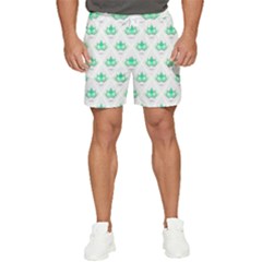 Plant Pattern Green Leaf Flora Men s Runner Shorts