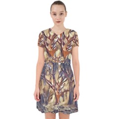 Tree Forest Woods Nature Landscape Adorable In Chiffon Dress