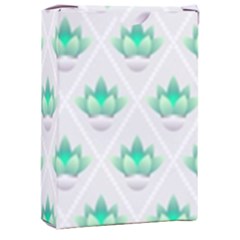 Plant Pattern Green Leaf Flora Playing Cards Single Design (Rectangle) with Custom Box