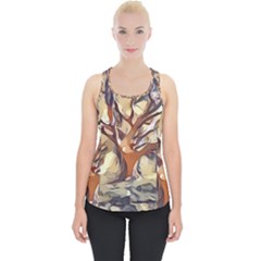 Tree Forest Woods Nature Landscape Piece Up Tank Top